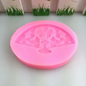 Czech Beads Exclusive Moule Fleur De Mode De Princesse Fan, 3D En Silicone De Chocolat Savon Gâteau, Fondant Gâteau, L’Argile De 15
