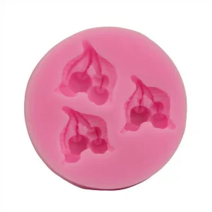 Czech Beads Exclusive Moule 3 Cherry Rameaux à Fruits De Maison De Poupée Fée De La Nourriture, De La 3D En Silicone De Chocolat 9