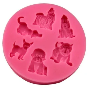 Czech Beads Exclusive Moule Mélange De Chien De Race Yorkshire, 3D En Silicone De Chocolat Savon Gâteau, Fondant Gâteau, L’Argil 9