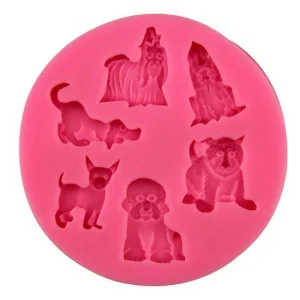 Czech Beads Exclusive Moule Mélange De Chien De Race Yorkshire, 3D En Silicone De Chocolat Savon Gâteau, Fondant Gâteau, L’Argil 11