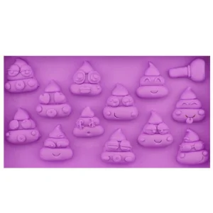 Czech Beads Exclusive Moule Happy Poo Sourire Emoji, 3D En Silicone De Chocolat Savon Gâteau, Fondant Gâteau, L’Argile De Résine 13