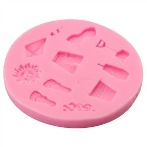 Czech Beads Exclusive Moule Mélanger En Bord De Plage Enfants, 3D En Silicone De Chocolat Savon Gâteau, Fondant Gâteau, L’Argile 9