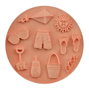 Czech Beads Exclusive Moule Mélanger En Bord De Plage Enfants, 3D En Silicone De Chocolat Savon Gâteau, Fondant Gâteau, L’Argile 11