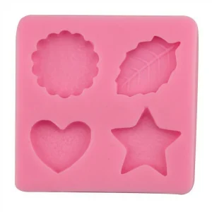 Czech Beads Exclusive Moule Mélange En Forme De Coeur Cookie, 3D En Silicone De Chocolat Savon Gâteau, Fondant Gâteau, L’Argile 6