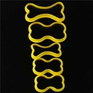 Czech Beads Exclusive Moule 5 Taille Des Os De Chien, 3D En Plastique De Coupeur De Biscuit, Chocolat, Savon Gâteau, Cupcake Fon 6