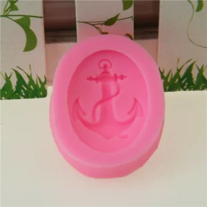 Czech Beads Exclusive Moule Ancre Camée Ovale Cabochon De Marine De La Mer, De La 3D En Silicone De Chocolat Savon Gâteau, Fonda 15
