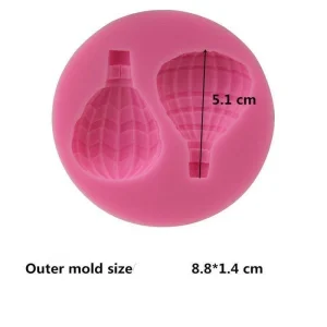 Czech Beads Exclusive Moule 2 Grands Ballons à Air, 3D En Silicone De Chocolat Savon Gâteau, Fondant Gâteau, L’Argile De Résine, 13