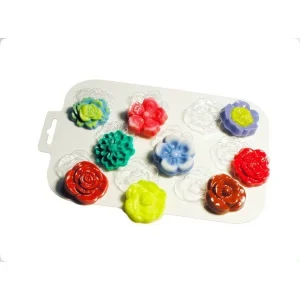 Czech Beads Exclusive 1pc Prairie Fleurie En Plastique De Savon La Fabrication Du Chocolat De Gypse Moule De Qualité Alime 6
