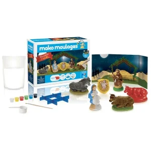 Mako Creations Moulage Enfant Coffret Moulage En Plâtre – Ma Crèche De Noël – 5 Pcs 7