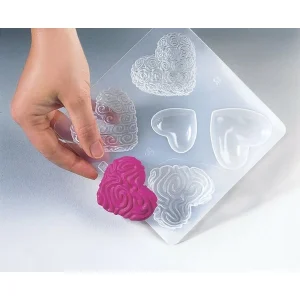 Czech Beads Exclusive FIMO Moule En Silicone – Cœurs, Des Cœurs, De L’Argile De L’Artisanat, De L’Argile Des Arrangements, 15