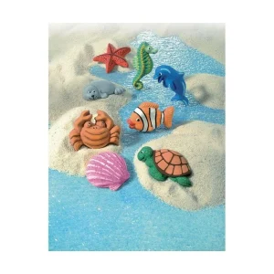 Czech Beads Exclusive FIMO Moule En Silicone – Mer Créatures Créatures De La Mer, De L’Argile Des Arrangements, De L’Argil 6