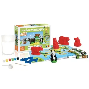 Mako Creations Moulage Enfant Coffret Moulage En Plâtre – Les Espèces Protégées – 4 Pcs 8